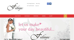 Desktop Screenshot of foliagesalonspa.com